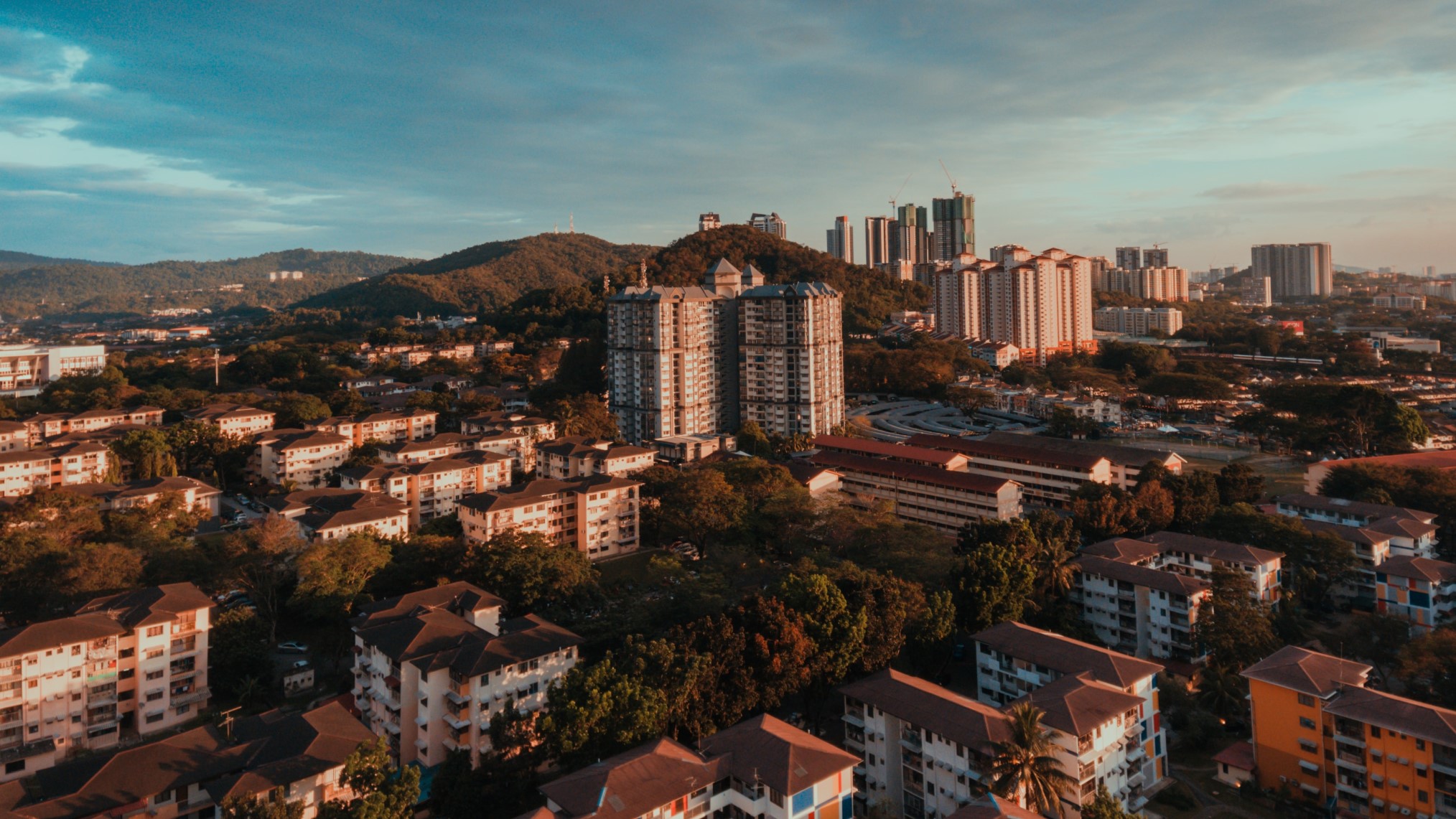 Kawasan kediaman waktu senja